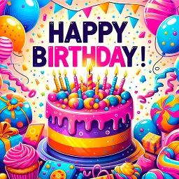 Happy Birthday Stickers for WA