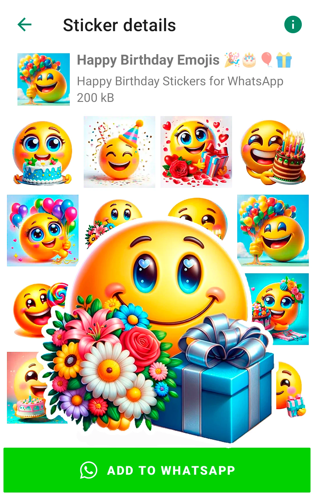 Happy Birthday Stickers for WA screenshot