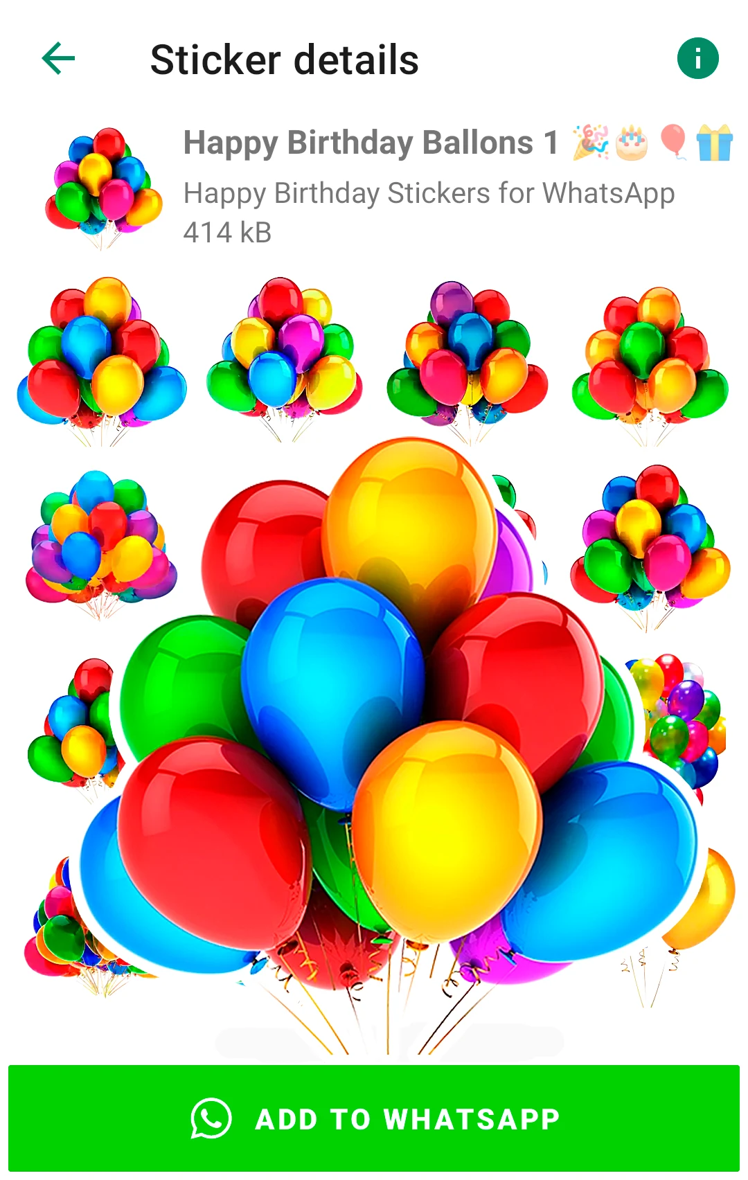 Happy Birthday Stickers for WA screenshot