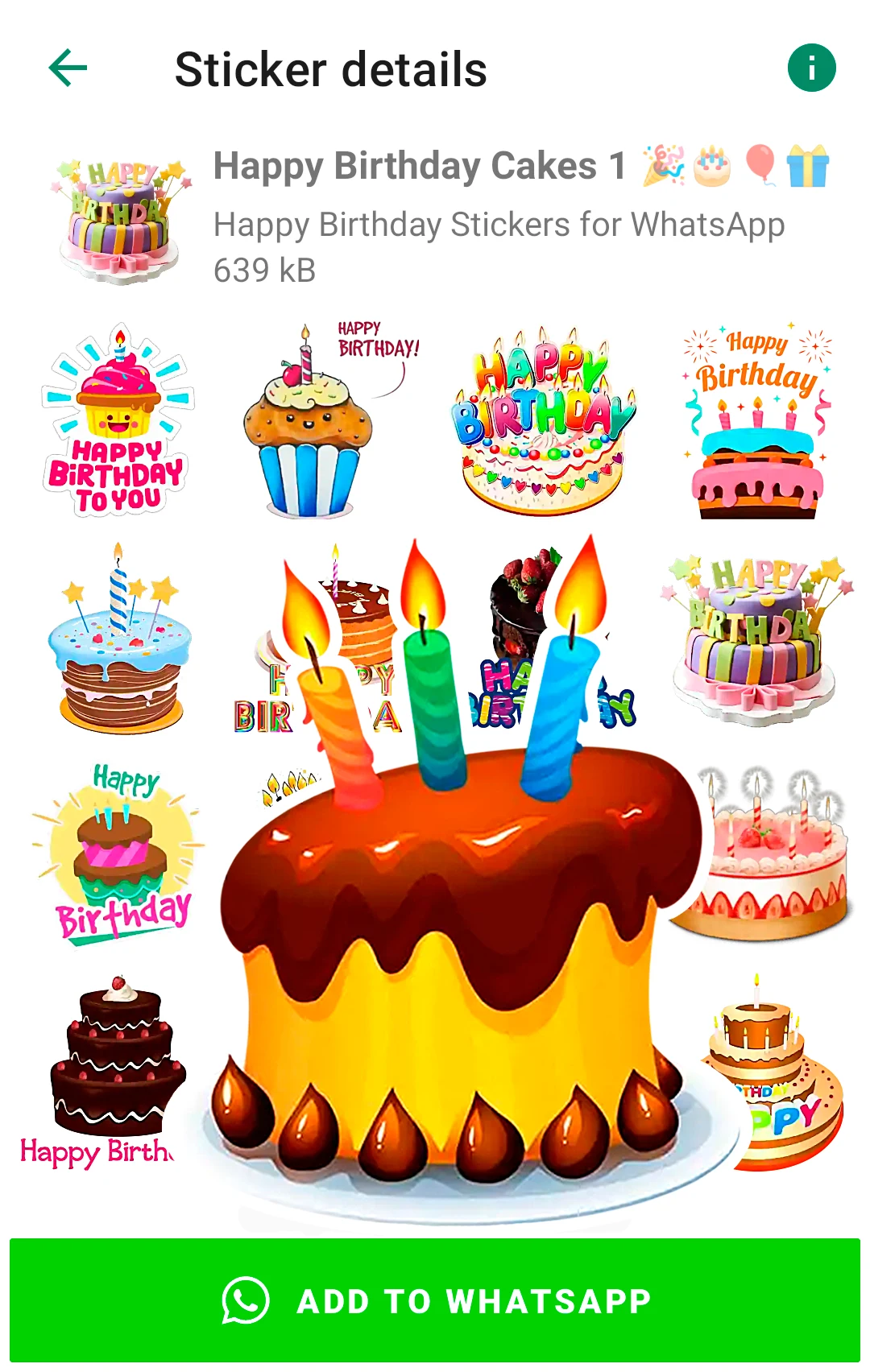Happy Birthday Stickers for WA screenshot